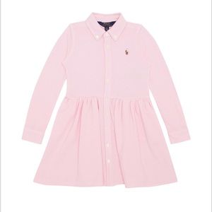 Polo Ralph Lauren Pink Girls Oxford Shirtdress Size 4/4T